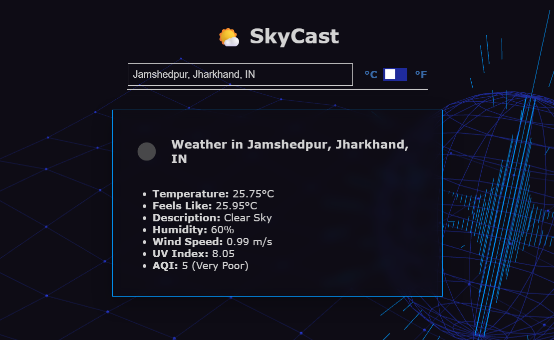 SkyCast screenshot