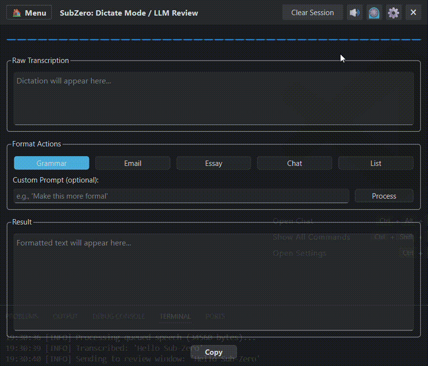 SubZero screenshot